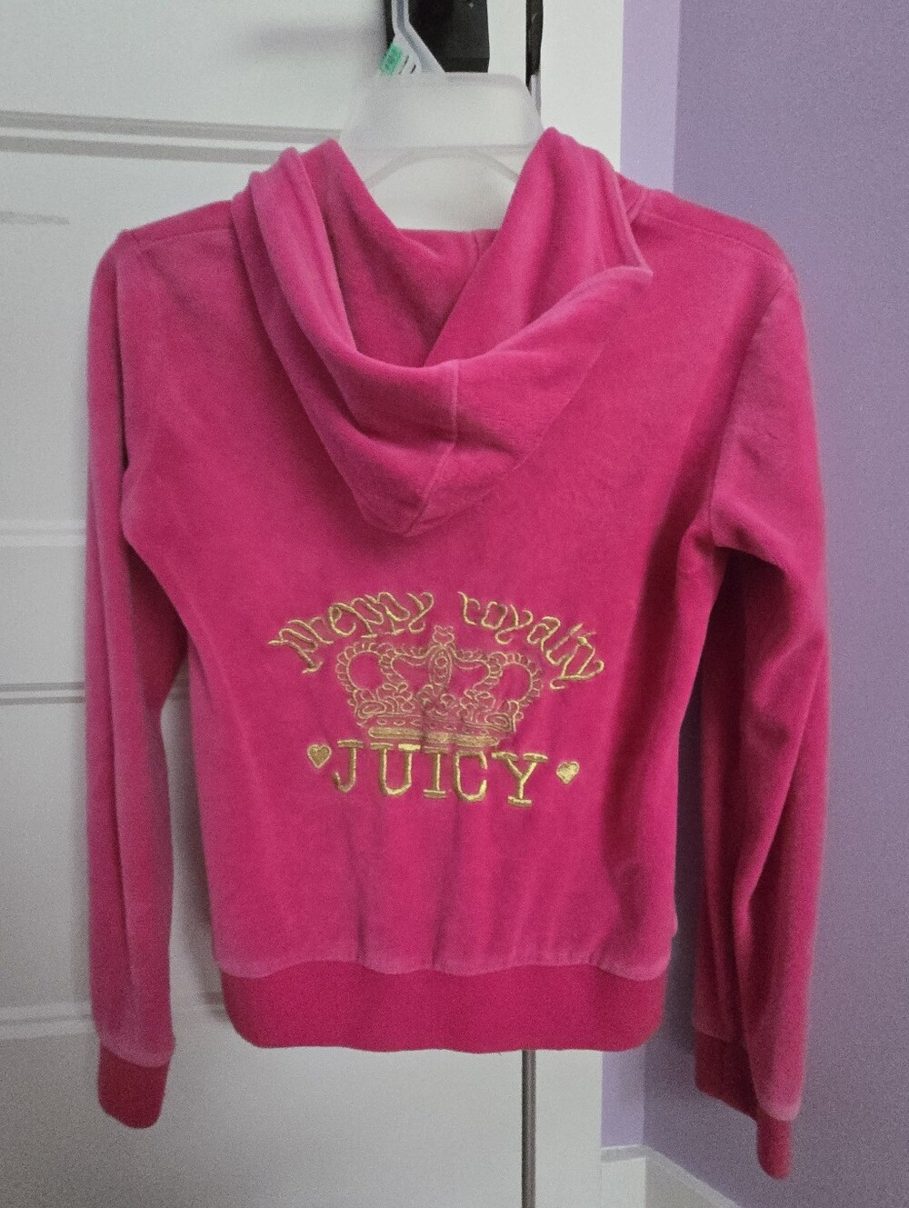 hot pink juicy couture velour zip-up hoodie - Picture 4 of 4